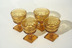 Amber Glass Dessert Dishes, Set of 4