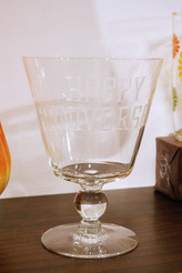 Crystal "Happy Anniversary" Cocktail Glass