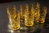 Amber Juice Glasses with Dot Texture, set of 6