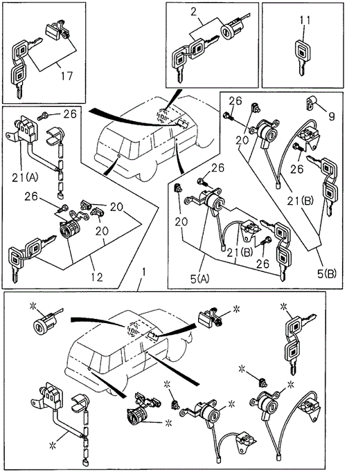 SLX KEY CYLINDER SET