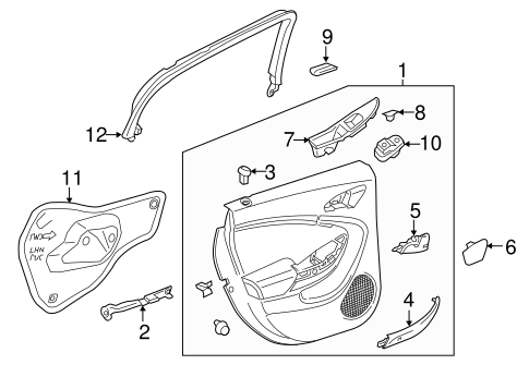 Volt INTERIOR TRIM - REAR DOOR