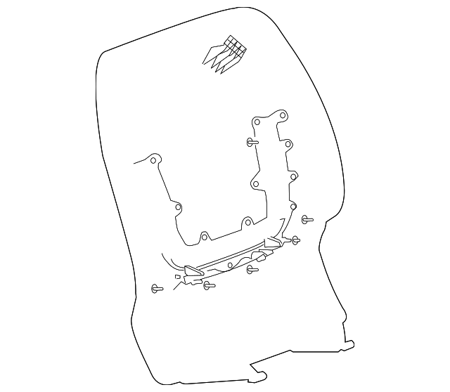 22978739 Деталь SEAT BACK PANEL