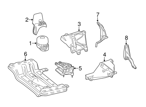 E550 ENGINE & TRANS MOUNTING