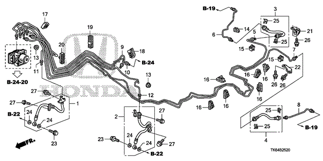 CHASSIS/BRAKE PIPE - HOSE (VSA) for 2010 Honda FIT #1