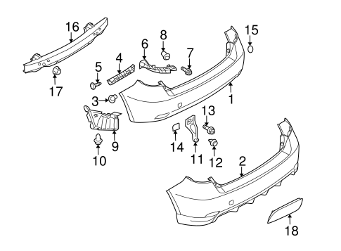 Impreza BUMPER & COMPONENTS - REAR