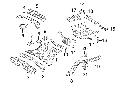 IS250 REAR FLOOR & RAILS