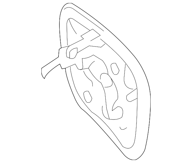 8473065J10 MIRROR GLASS, RIGHT