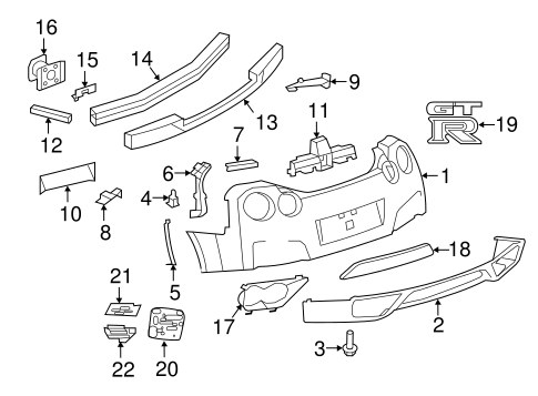 GT-R BUMPER & COMPONENTS - REAR