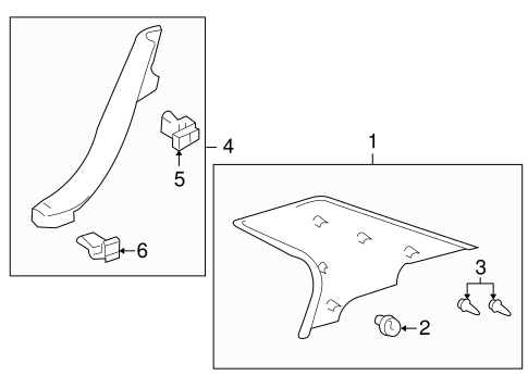 LS430 INTERIOR TRIM - QUARTER PANELS