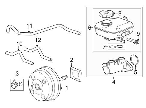Camaro MASTER CYLINDER - COMPONENTS ON DASH PANEL