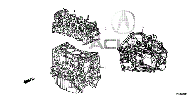 ILX ENGINE ASSY. - TRANSMISSION ASSY. (2.4L) (1)
