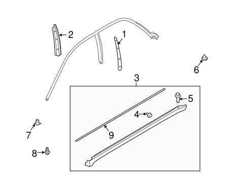 Forester EXTERIOR TRIM - PILLARS