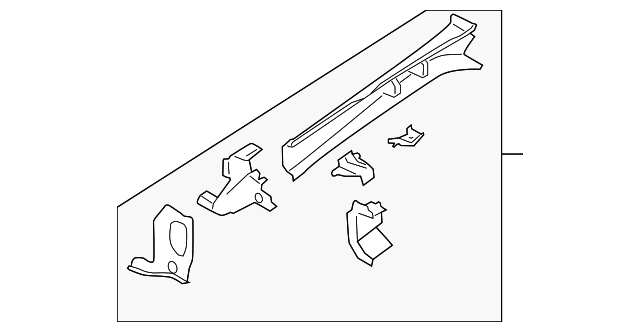 51629AG03A9P Деталь LOWER RAIL ASSY, LEFT