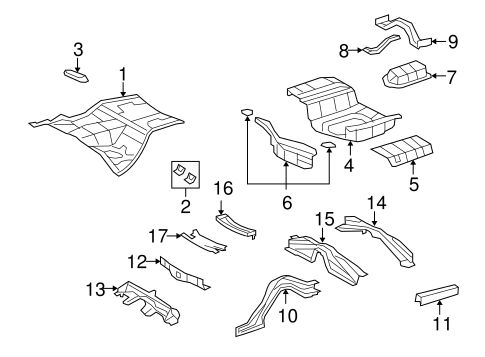 LS600h REAR FLOOR & RAILS
