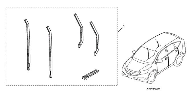 ACCESSORIES/DOOR EDGE GUARD for 2012 Honda CR-V #1
