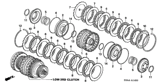 TRANSMISSION - AUTOMATIC/AT CLUTCH (LOW-THIRD) (5AT) for 2005 Honda CR-V #1