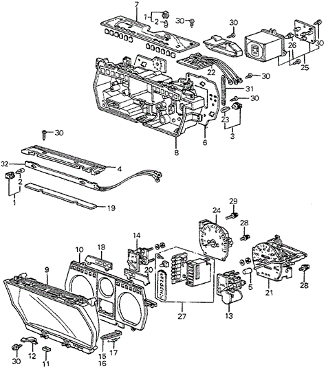 ELECTRICAL / EXHAUST / HEATER / FUEL/SPEEDOMETER COMPONENTS (DENSO) for 1982 Honda ACCORD SEDAN #1