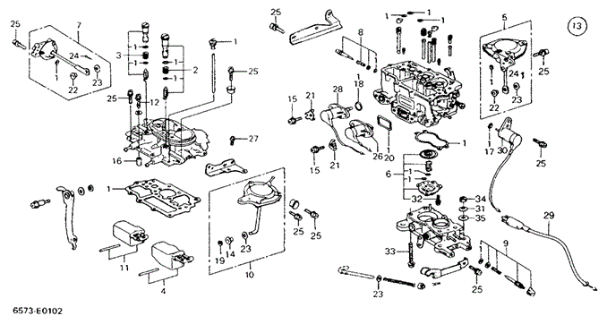 ENGINE/CARBURETOR ('77) for 1977 Honda CIVIC COUPE #1