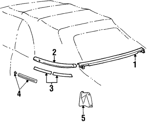 Paseo EXTERIOR TRIM - CONVERTIBLE TOP