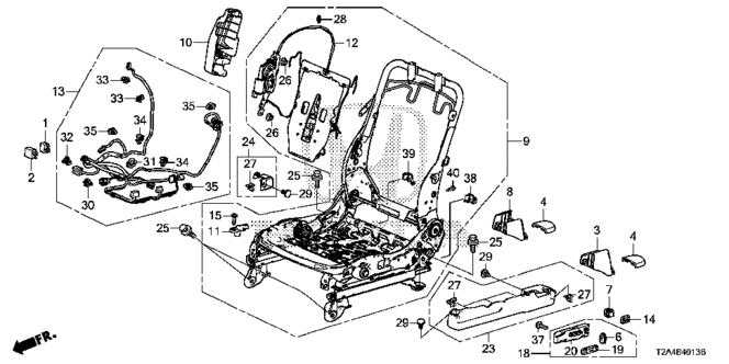 INTERIOR / BUMPER/FRONT SEAT COMPONENTS (L.) (POWER SEAT) (TACHI-S) for 2013 Honda ACCORD SEDAN #1