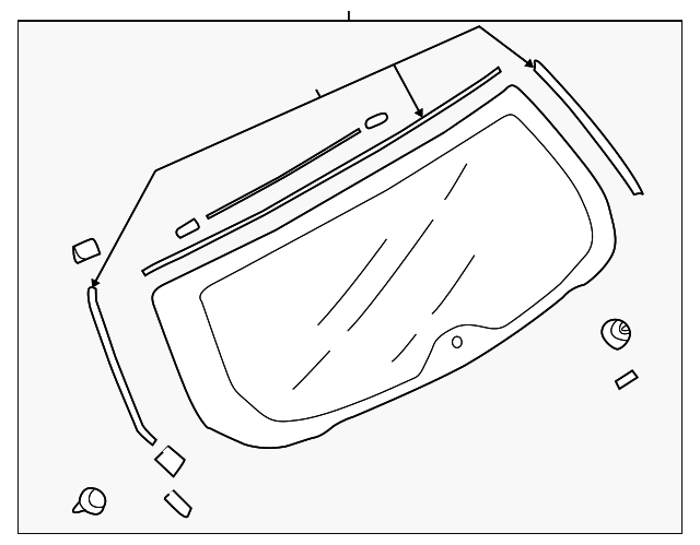 63011AJ11A Деталь LIFT GATE GLASS