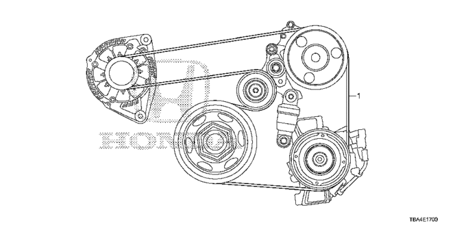 CIVIC SEDAN ALTERNATOR BELT (1.5L)