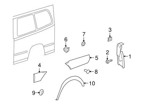 Sprinter 2500 EXTERIOR TRIM - SIDE PANEL 2