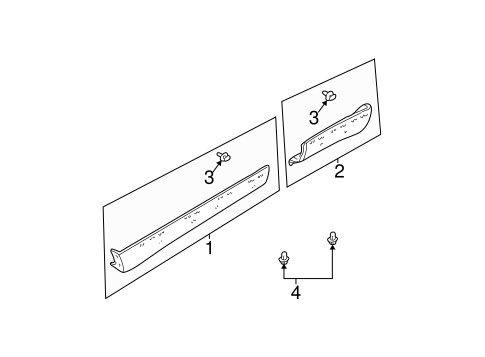 Tribute EXTERIOR TRIM - PILLARS
