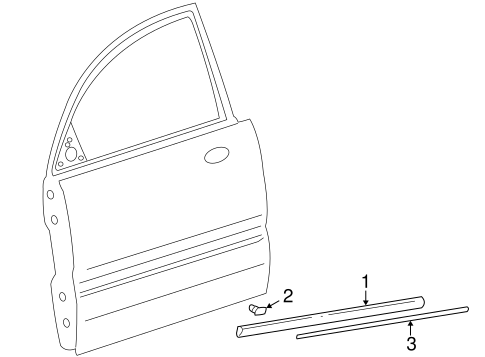 XG350 EXTERIOR TRIM - FRONT DOOR