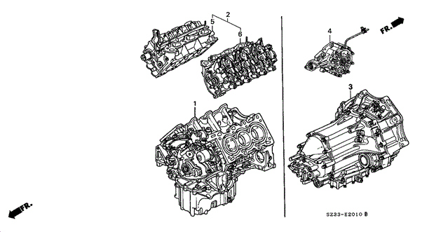 RL ENGINE ASSY. - TRANSMISSION ASSY.