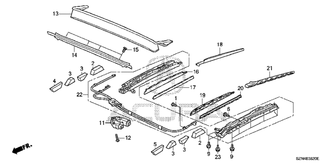 INTERIOR / BUMPER/ROOF SLIDE COMPONENTS for 2013 Acura ZDX #1