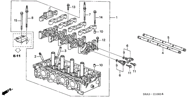ENGINE/CYLINDER HEAD for 2003 Honda CR-V #1