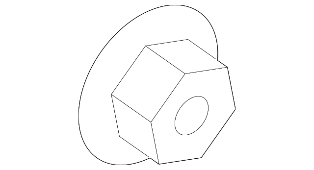 65189-3M000 LOWER BRACKET NUT, LEFT