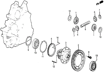 TRANSMISSION - AUTOMATIC/4AT DIFFERENTIAL GEAR for 1987 Honda CIVIC 5-DOOR #1