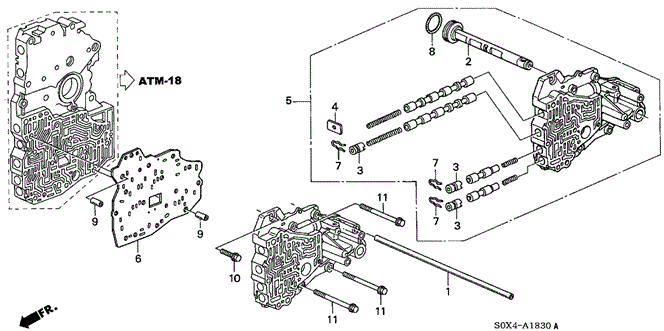 TRANSMISSION - AUTOMATIC/AT SERVO BODY (5AT) for 2003 Honda ODYSSEY #1