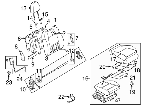 Outback FRONT SEAT COMPONENTS