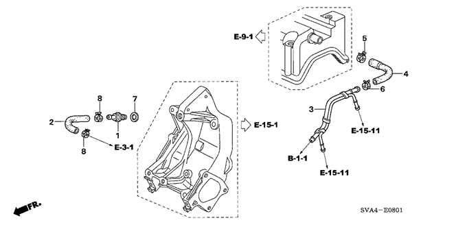 CIVIC COUPE BREATHER TUBE (2.0L)