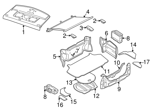 Q45 INTERIOR TRIM - REAR BODY