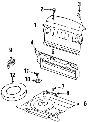 X-90 INTERIOR TRIM - REAR BODY