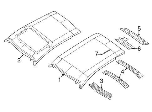 PT Cruiser EXTERIOR TRIM - ROOF