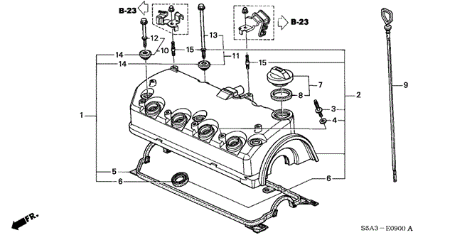 ENGINE/CYLINDER HEAD COVER for 2001 Honda CIVIC SEDAN #1