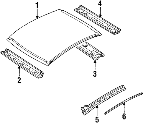 Escort EXTERIOR TRIM - ROOF