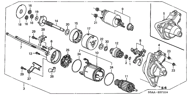 CIVIC SEDAN STARTER MOTOR (DENSO)