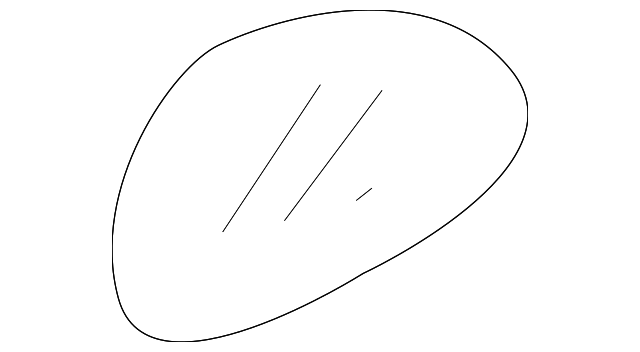 0K2A1-69183A Деталь MIRROR GLASS, LEFT