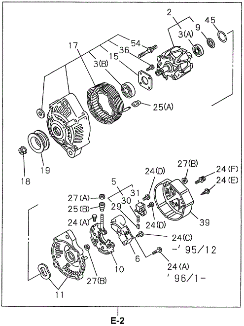 SLX GENERATOR COMPONENTS (12V-75A)