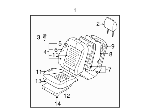 Santa Fe FRONT SEAT COMPONENTS 3