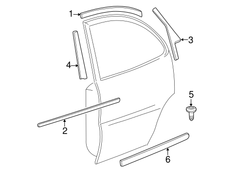Impala EXTERIOR TRIM - REAR DOOR