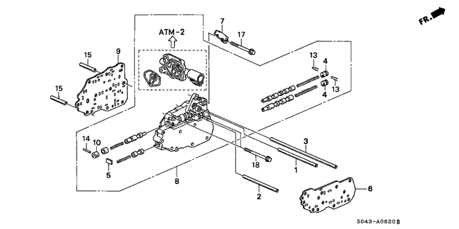 TRANSMISSION - AUTOMATIC/AT SECONDARY BODY (A4RA) for 1996 Honda CIVIC SEDAN #1
