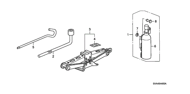 INTERIOR / BUMPER/TOOLS - JACK for 2006 Honda CIVIC COUPE #1