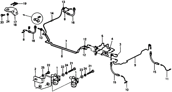 1977 Honda CIVIC 1200 COUPE GROMMET A, BRAKE PIPE - (46381611000) 1977 Honda CIVIC 1200 COUPE GROMMET A, BRAKE PIPE - (46381611000)